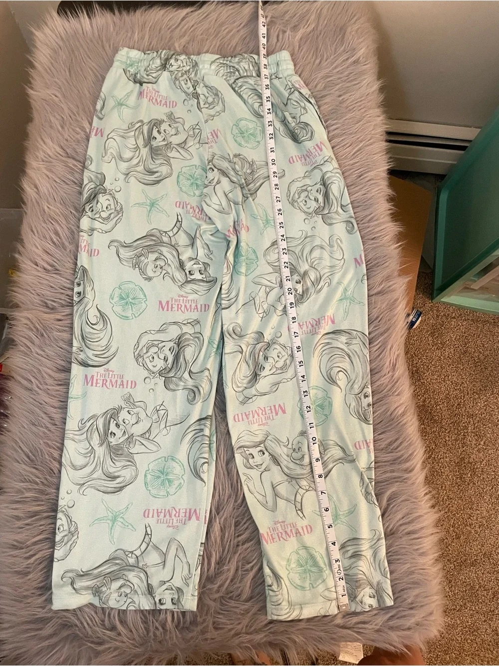 *SOLD*🥳NWOT Ariel Print Light Mint Lounge Pants - Picture 5 of 5